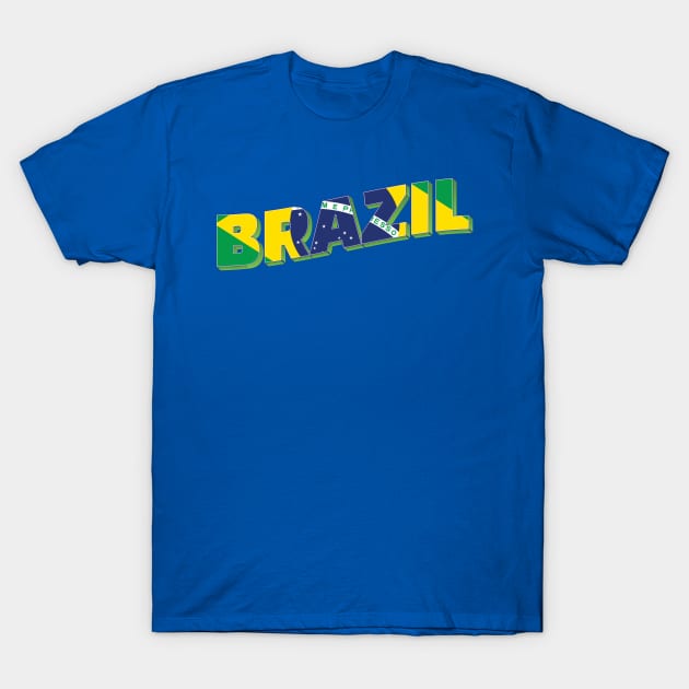 Brazil Vintage style retro souvenir T-Shirt by DesignerPropo